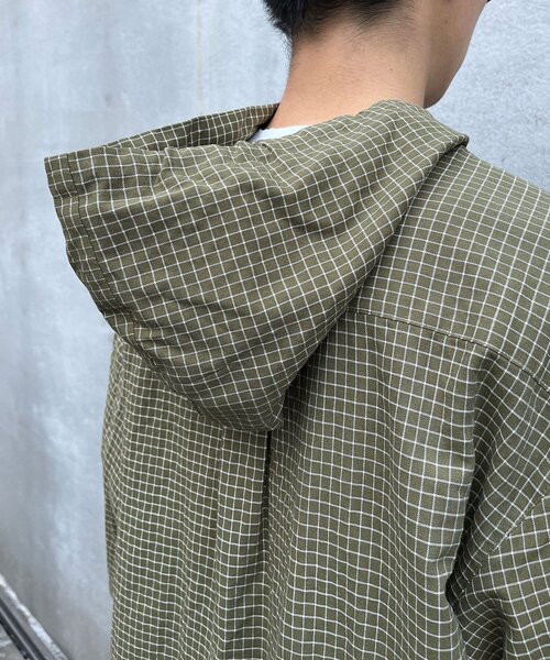 CIAOPANIC（チャオパニック）の「ワッフル袖切替ルーズシャツパーカー（シャツ/ブラウス・レディース・サックスブルー/カーキ/ネイビー・MEDIUM/LARGE）」の14枚目の写真