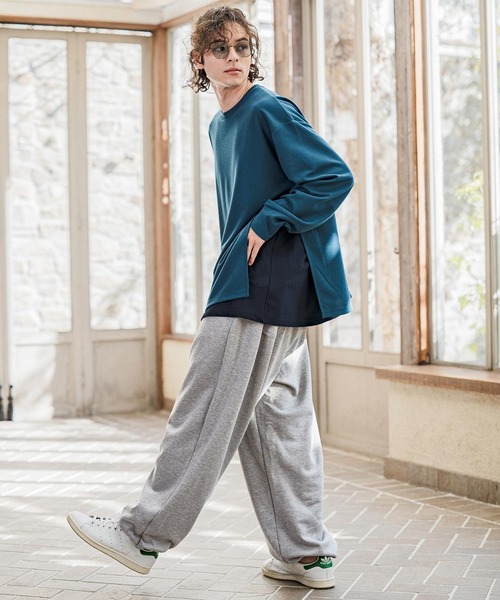 CAMBIO(カンビオ)の「mp14628- Urban Tuck Sweat Pants スウェットパンツ(AI-261-010)(スウェットパンツ・メンズ・ブラック/グレー・M/L)」の5枚目の写真