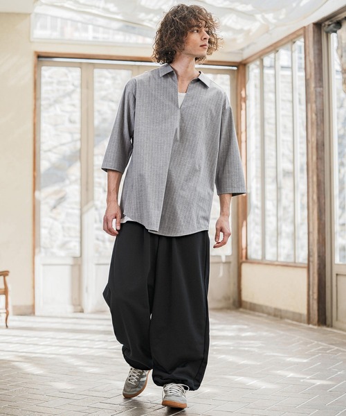 CAMBIO(カンビオ)の「mp14628- Urban Tuck Sweat Pants スウェットパンツ(AI-261-010)(スウェットパンツ・メンズ・ブラック/グレー・M/L)」の13枚目の写真