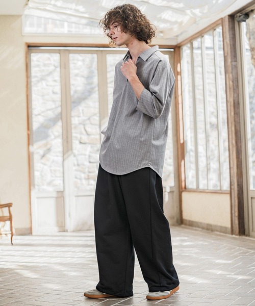 CAMBIO(カンビオ)の「mp14628- Urban Tuck Sweat Pants スウェットパンツ(AI-261-010)(スウェットパンツ・メンズ・ブラック/グレー・M/L)」の14枚目の写真