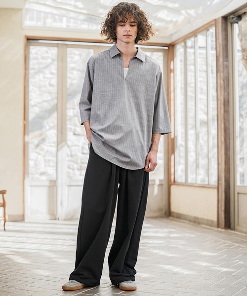 CAMBIO(カンビオ)の「mp14628- Urban Tuck Sweat Pants スウェットパンツ(AI-261-010)(スウェットパンツ・メンズ・ブラック/グレー・M/L)」の15枚目の写真