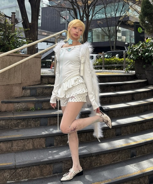 Never mind the XU(ネバーマインドザエックスユー)の「【Never mind the XU】Twilight star tights / 【ネバーマインド ザ エックスユー】トワイライトスタータイツ <着用動画あり>(タイツ/ストッキング・レディース・ベージュ・ONE SIZE)」の5枚目の写真