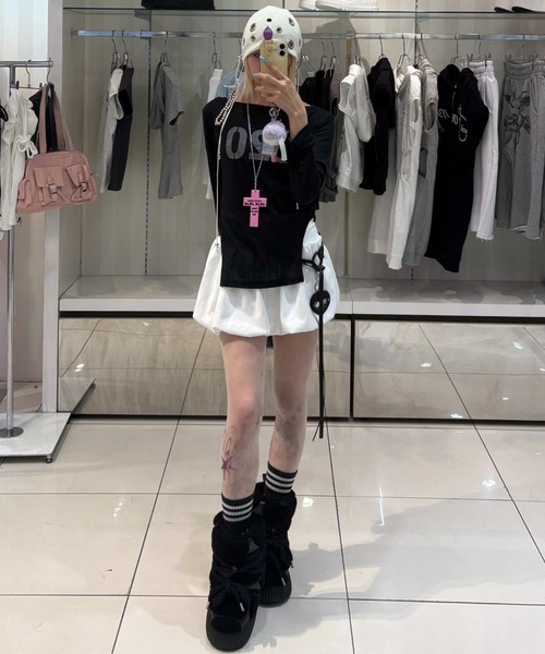Never mind the XU(ネバーマインドザエックスユー)の「【Never mind the XU】Twilight star tights / 【ネバーマインド ザ エックスユー】トワイライトスタータイツ <着用動画あり>(タイツ/ストッキング・レディース・ベージュ・ONE SIZE)」の10枚目の写真