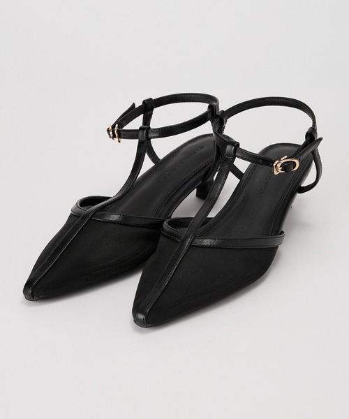 BARNYARDSTORM（バンヤードストーム）の「BARNYARDSTORM / メッシュストラップパンプス【一部店舗限定サイズ】（パンプス・レディース・ブラック/ベージュ・37/38/36）」の16枚目の写真