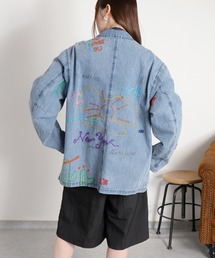 cepo（セポ）の「ラクガキアート刺繍＆プリント デニムカバーオール〈ユニセックス〉（デニムジャケット）」