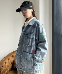 cepo（セポ）の「ラクガキアート刺繍＆プリント デニムカバーオール〈ユニセックス〉（デニムジャケット）」