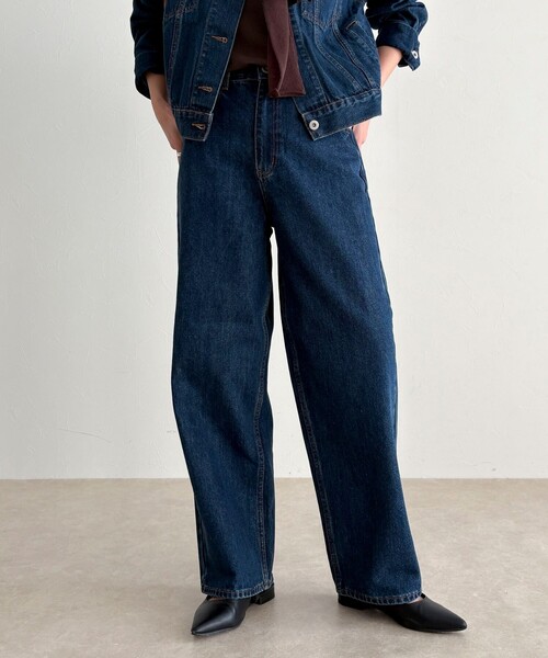 fredy emue(フレディエミュ)の「《セットアップ対応》ワイドテーパードデニムパンツ(デニムパンツ・レディース・ブルー/ネイビー・36/38)」の17枚目の写真