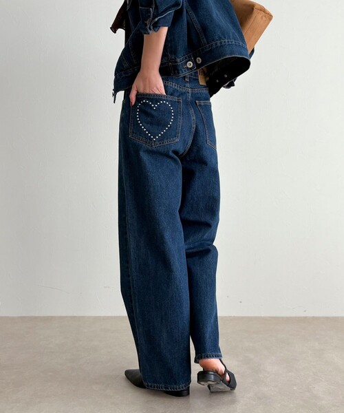 fredy emue(フレディエミュ)の「《セットアップ対応》ワイドテーパードデニムパンツ(デニムパンツ・レディース・ブルー/ネイビー・36/38)」の19枚目の写真