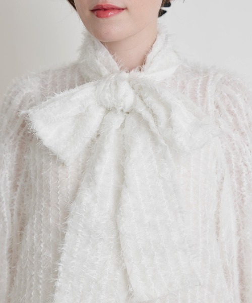 PICCIN PERLA（ピッチンペルラ）の「シアー突っ切りブラウス（シャツ/ブラウス・レディース・オフホワイト・M）」の2枚目の写真