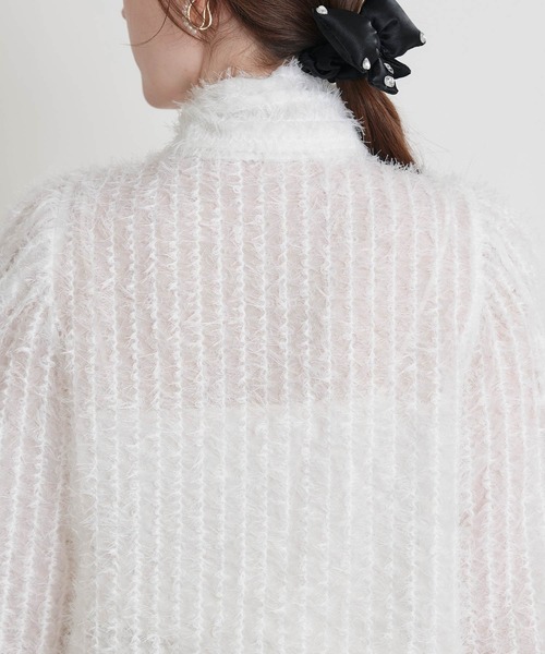 PICCIN PERLA（ピッチンペルラ）の「シアー突っ切りブラウス（シャツ/ブラウス・レディース・オフホワイト・M）」の3枚目の写真