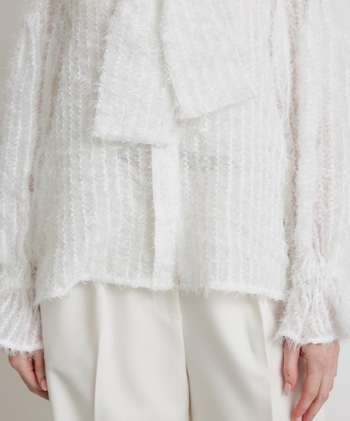 PICCIN PERLA（ピッチンペルラ）の「シアー突っ切りブラウス（シャツ/ブラウス・レディース・オフホワイト・M）」の8枚目の写真