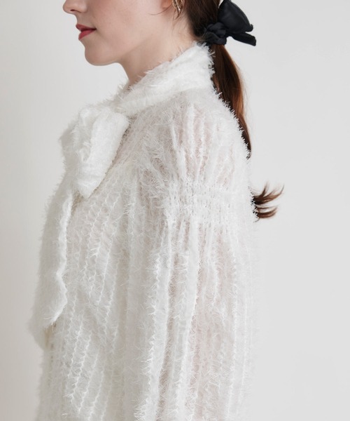 PICCIN PERLA（ピッチンペルラ）の「シアー突っ切りブラウス（シャツ/ブラウス・レディース・オフホワイト・M）」の6枚目の写真