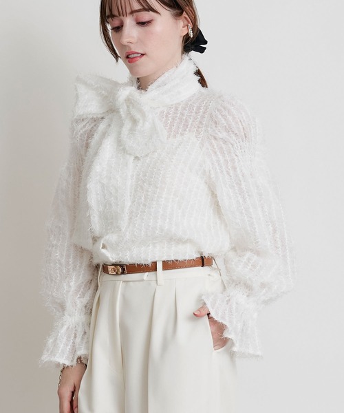 PICCIN PERLA（ピッチンペルラ）の「シアー突っ切りブラウス（シャツ/ブラウス・レディース・オフホワイト・M）」の15枚目の写真