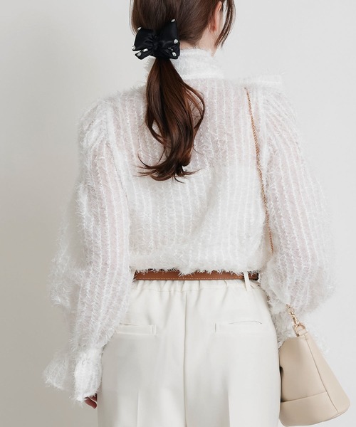 PICCIN PERLA（ピッチンペルラ）の「シアー突っ切りブラウス（シャツ/ブラウス・レディース・オフホワイト・M）」の14枚目の写真