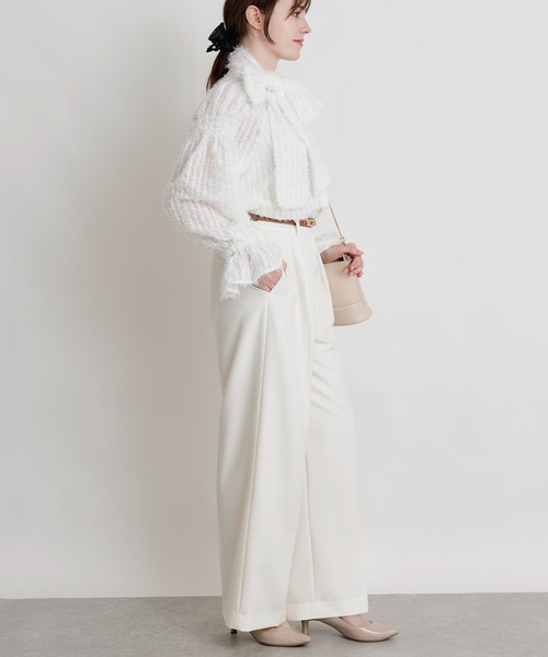 PICCIN PERLA（ピッチンペルラ）の「シアー突っ切りブラウス（シャツ/ブラウス・レディース・オフホワイト・M）」の17枚目の写真