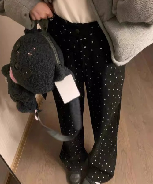 shyam inspiration(シャムインスピレーション)の「小花柄ストレートデニムパンツ(デニムパンツ・レディース・ブラック・L/M)」の17枚目の写真