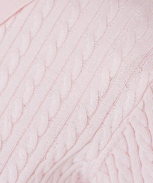 NATURAL BEAUTY BASIC(ナチュラルビューティーベーシック)の「◇シャツドッキングケーブルニット(ニット/セーター・レディース・ホワイト系その他/ブルー系その他6/ピンク系その他・FREE)」の9枚目の写真