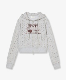aeae（エーイーエーイー）の「WEB LOGO FLOWER CROP HOOD ZIP-UP（パーカー）」