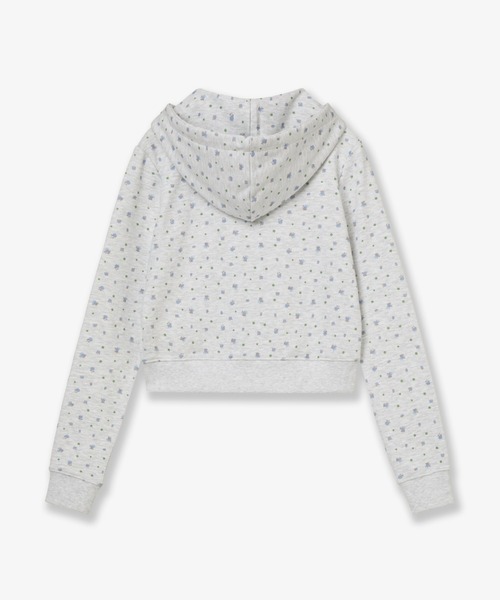 WEB LOGO FLOWER CROP HOOD ZIP-UP（パーカー）｜aeae