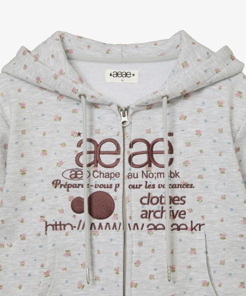 aeae（エーイーエーイー）の「WEB LOGO CROP HOOD ZIP-UP（パーカー・レディース・ピンク/ブルー・FREE）」の9枚目の写真
