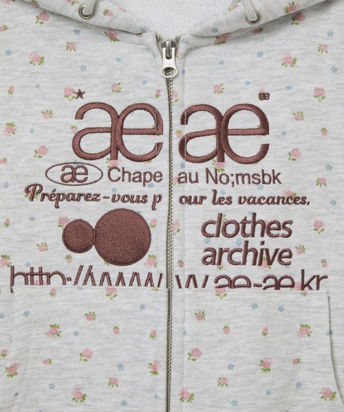 aeae（エーイーエーイー）の「WEB LOGO CROP HOOD ZIP-UP（パーカー・レディース・ピンク/ブルー・FREE）」の10枚目の写真