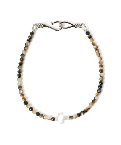 Ray BEAMS（レイビームス）の「プチ モチーフ ストーン ブレスレッド（ネックレス・レディース・グレー/ブラウン・ONE SIZE）」の2枚目の写真