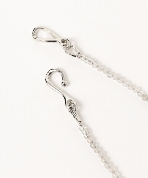 Ray BEAMS（レイビームス）の「プチ モチーフ ストーン ブレスレッド（ネックレス・レディース・グレー/ブラウン・ONE SIZE）」の4枚目の写真