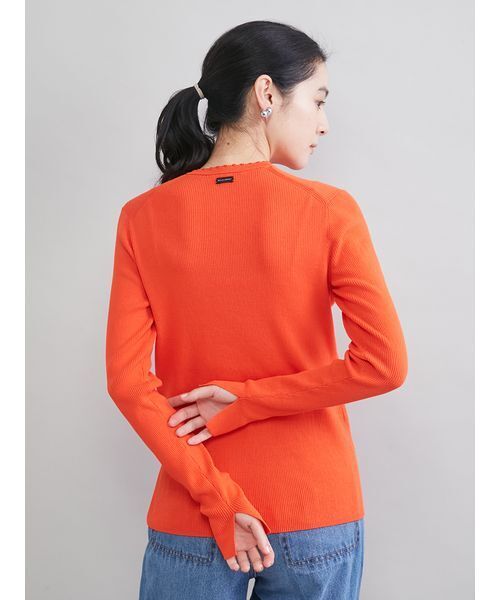 Mila Owen（ミラオーウェン）の「刺繍スカラヘンリーネックニット（ニット/セーター・レディース・アイボリー/オレンジ/ピンク/その他・0/1）」の8枚目の写真