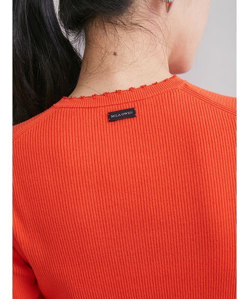 Mila Owen（ミラオーウェン）の「刺繍スカラヘンリーネックニット（ニット/セーター・レディース・アイボリー/オレンジ/ピンク/その他・0/1）」の12枚目の写真