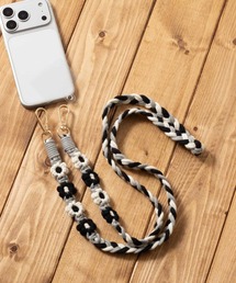 emonique | スマートフォン用ストラップ クリアストラップホルダー付 フラワー お花　あみあみ(スマホグッズ)