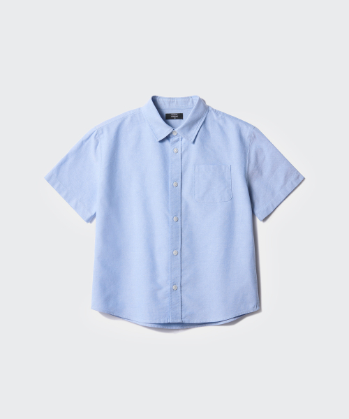 MUSINSA STANDARD KIDS（ムシンサスタンダードキッズ）の「オーバーサイズオックスフォード半袖シャツ[ブルー]（シャツ/ブラウス・レディース・その他・110/120/130/140/150/160）」の3枚目の写真