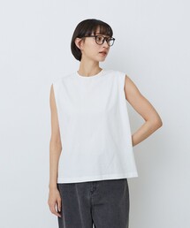 コットン天竺ノースリーブプルオーバー
