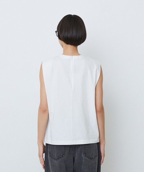 LOISIR(ロワズィール)の「コットン天竺ノースリーブプルオーバー(Tシャツ/カットソー・レディース・オフホワイト/ブラック/ベージュ・FREE)」の9枚目の写真