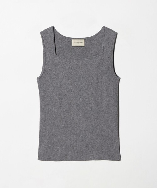 UNITED ARROWS(ユナイテッドアローズ)の「リブ スクエア キャミソールニット ‐ウォッシャブル‐(タンクトップ・レディース・ホワイト/グレー系/ネイビー/ベージュ/ブラック・FREE)」の4枚目の写真