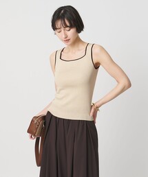 UNITED ARROWS | リブ スクエア キャミソールニット ‐ウォッシャブル‐(タンクトップ)
