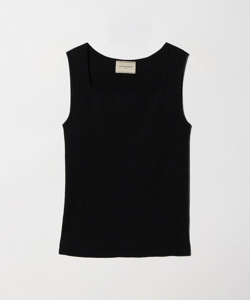 UNITED ARROWS(ユナイテッドアローズ)の「リブ スクエア キャミソールニット ‐ウォッシャブル‐(タンクトップ・レディース・ホワイト/グレー系/ネイビー/ベージュ/ブラック・FREE)」の3枚目の写真