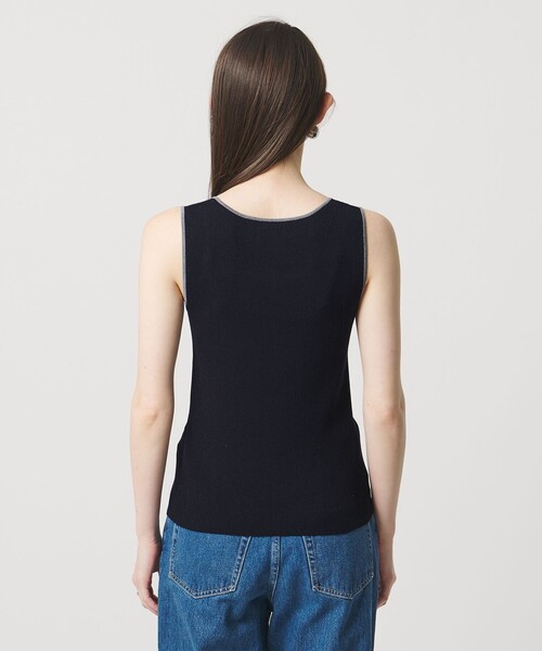 UNITED ARROWS(ユナイテッドアローズ)の「リブ スクエア キャミソールニット ‐ウォッシャブル‐(タンクトップ・レディース・ホワイト/グレー系/ネイビー/ベージュ/ブラック・FREE)」の22枚目の写真