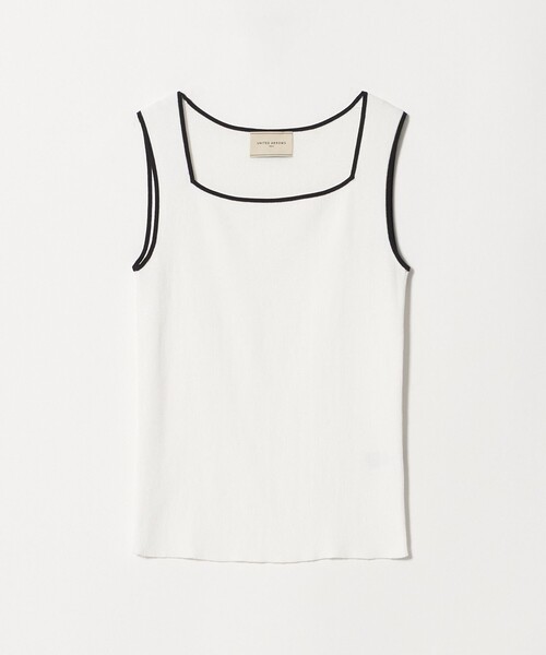 UNITED ARROWS(ユナイテッドアローズ)の「リブ スクエア キャミソールニット ‐ウォッシャブル‐(タンクトップ・レディース・ホワイト/グレー系/ネイビー/ベージュ/ブラック/その他7/その他1・FREE)」の17枚目の写真