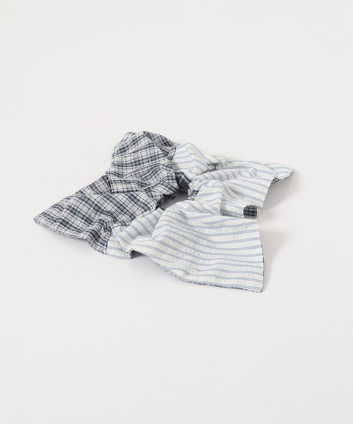 KBF(ケイビーエフ)の「チェックストライプコンビシュシュ(ヘアゴム・レディース・ホワイト系その他・ONE)」の10枚目の写真