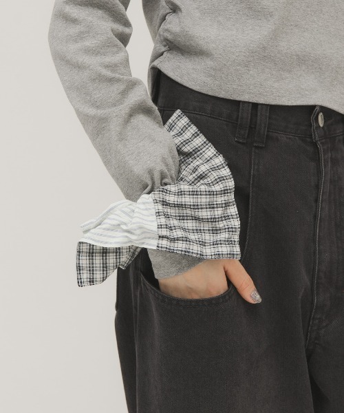 KBF(ケイビーエフ)の「チェックストライプコンビシュシュ(ヘアゴム・レディース・ホワイト系その他・ONE)」の7枚目の写真