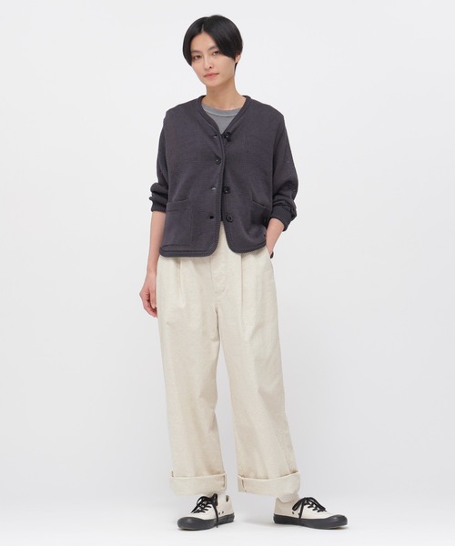 MHL.（エムエイチエル）の「BELGIAN LINEN COTTON PLAINWEAV（その他パンツ・レディース・カーキ/ナチュラル・3/2/1/0）」の11枚目の写真