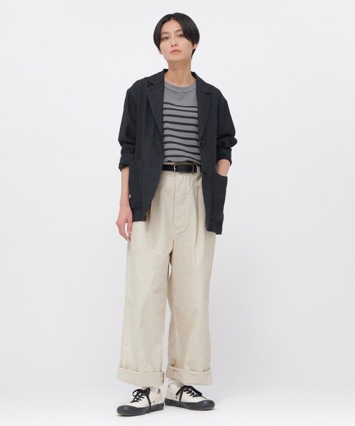 MHL.（エムエイチエル）の「BELGIAN LINEN COTTON PLAINWEAV（その他パンツ・レディース・カーキ/ナチュラル・3/2/1/0）」の12枚目の写真