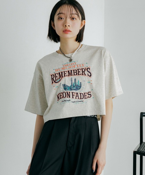 PAGEBOY（ページボーイ）の「クラフトスケープT（Tシャツ/カットソー・レディース・チャコールグレー/オートミール/レッド・SMALL/FREE）」の22枚目の写真
