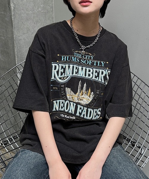 PAGEBOY(ページボーイ)の「クラフトスケープT /Tシャツ【選べる着丈・新色追加】(Tシャツ/カットソー・レディース・チャコールグレー/オートミール/レッド/オフホワイト/ターコイズブルー・SMALL/FREE)」の6枚目の写真