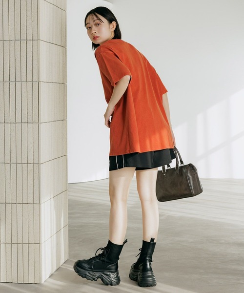 PAGEBOY（ページボーイ）の「クラフトスケープT（Tシャツ/カットソー・レディース・チャコールグレー/オートミール/レッド・SMALL/FREE）」の15枚目の写真