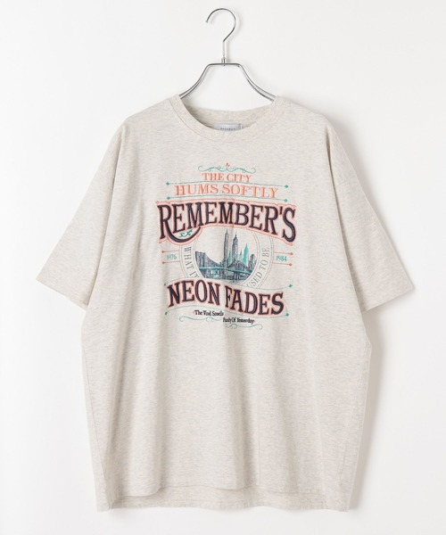 PAGEBOY（ページボーイ）の「クラフトスケープT（Tシャツ/カットソー・レディース・チャコールグレー/オートミール/レッド・SMALL/FREE）」の4枚目の写真