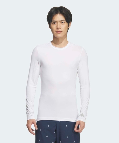 adidas(アディダス)の「ベースレイヤー 長袖【adidas Golf/アディダスゴルフ】(Tシャツ/カットソー・メンズ・ホワイト・3XL/XX-LARGE/X-LARGE/SMALL/MEDIUM/LARGE)」の1枚目の写真