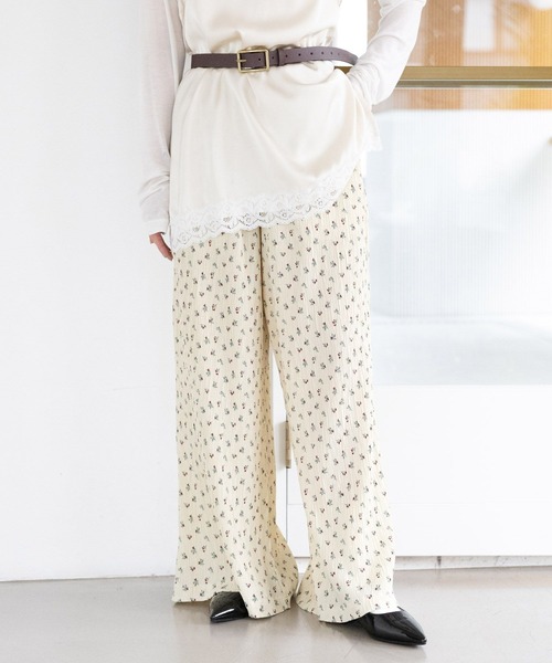 RAGEBLUE（レイジブルー）の「楊柳アソートワイドイージーパンツ（スラックス・レディース・グレー/ブラウン/ブルー系/ブラック系/ホワイト系・FREE）」の2枚目の写真