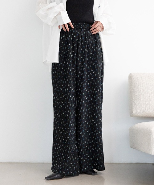 RAGEBLUE（レイジブルー）の「楊柳アソートワイドイージーパンツ（スラックス・レディース・グレー/ブラウン/ブルー系/ブラック系/ホワイト系・FREE）」の3枚目の写真