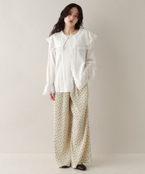 RAGEBLUE（レイジブルー）の「楊柳アソートワイドイージーパンツ（スラックス・レディース・グレー/ブラウン/ブルー系/ブラック系/ホワイト系・FREE）」の17枚目の写真